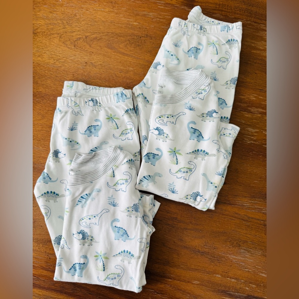 Kissy Kissy Dino PJ Bundle. Size 4. GUC. 100% Pima Cotton.